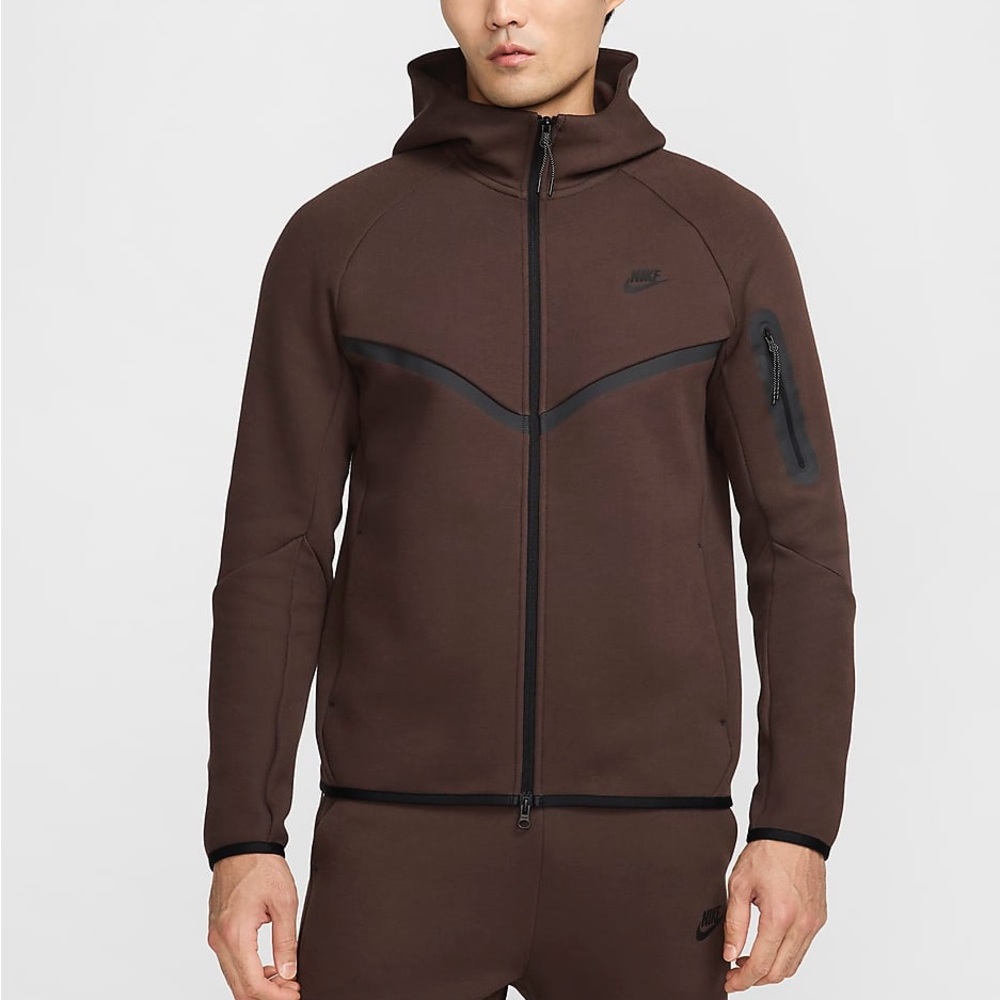 Nike Tech Fleece jacket men's XL brown espresso new